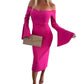💕Limited Sale 50% OFF💕Off-Shoulder Bell Sleeve Midi Dress