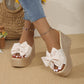 💕Limited Sale 50% OFF💕Women's Bow Thick Sole Wedge Slippers