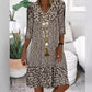 💖LAST DAY PROMOTION - 50%OFF💖Women's Fashion Printed Mid Sleeve V-Neck Dresses