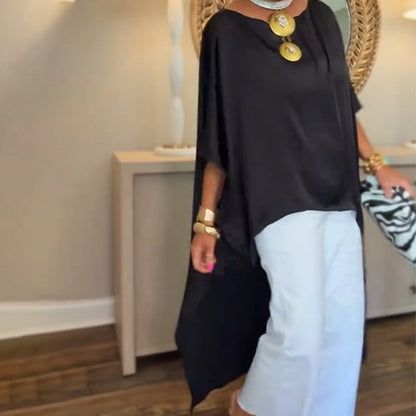 💕Limited Sale 50% OFF💕Women's Asymmetrical Off-Shoulder Loose Long Top