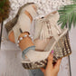 💕Limited Sale 50% OFF💕Women's Tassel Open Toe Platform Wedge Sandals