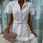 💖Limited Sale 50% OFF💖Women's Retro Short Sleeve Hollow Out Lace Dress