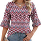 💖LAST DAY SALE 50% OFF💖Women's Elegant Ruffle Sleeve V-Neck Tops