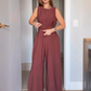 💖LAST DAY PROMOTION - 50%OFF💖Women's Elegant Sleeveless Wide Leg Jumpsuit