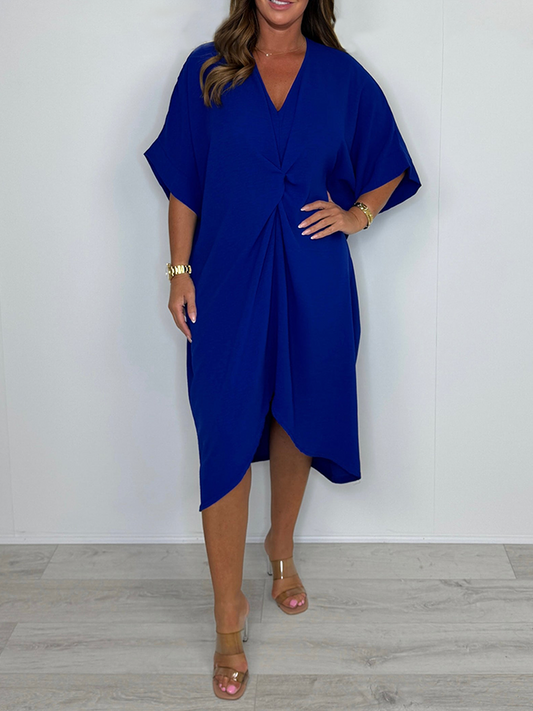💖Last Day 50% OFF💖Short Sleeve Maxi Dress With Knot Detail