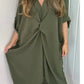 💖Last Day 50% OFF💖Short Sleeve Maxi Dress With Knot Detail