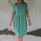 💖LAST DAY SALE 50% OFF💖Short Sleeve Cotton Linen Shirt Dress with Retro Style
