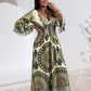 💖Last Day 50% OFF💖Women's Retro Boho Deep V-Neck Maxi Dress