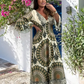 💖Last Day 50% OFF💖Women's Retro Boho Deep V-Neck Maxi Dress