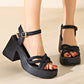 💖LAST DAY SALE 50% OFF💖Women’s Open Toe High Chunky Heel Sandals