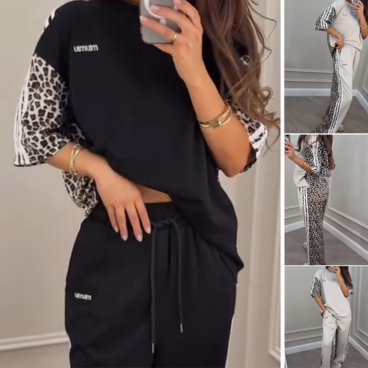 💖Last Day 50% OFF💖Leopard Print Patchwork Sweatshirt