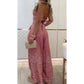 💖LAST DAY SALE 50% OFF💖Women's Retro Pattern Ethnic Halter Sleeveless Top Wide Leg Pants Set