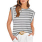 💖Last Day 50% OFF💖Women's Fashionable Versatile Striped Sleeveless Top