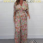 💖LAST DAY SALE 50% OFF💖Women's V-Neck Printed Short-Sleeve Jumpsuits