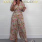 💖LAST DAY SALE 50% OFF💖Women's V-Neck Printed Short-Sleeve Jumpsuits