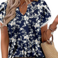 💖LAST DAY SALE 50% OFF💖Women's Cute Fringe Cuff Short-Sleeve Printed Tops