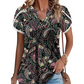 💖LAST DAY SALE 50% OFF💖Women's Cute Fringe Cuff Short-Sleeve Printed Tops