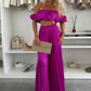 💖LAST DAY SALE 50% OFF💖Women’s Sexy Solid Color Top Wide Leg Pants Two Pieces Set