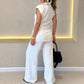 💖LAST DAY SALE 50% OFF💖Elegant Waisted Top & Casual Pants Set
