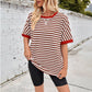 💖LAST DAY SALE 50% OFF💖Women's Relaxed Fit Striped Tee