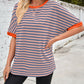 💖LAST DAY SALE 50% OFF💖Women's Relaxed Fit Striped Tee