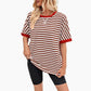 💖LAST DAY SALE 50% OFF💖Women's Relaxed Fit Striped Tee