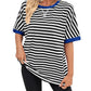 💖LAST DAY SALE 50% OFF💖Women's Relaxed Fit Striped Tee
