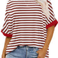 💖LAST DAY SALE 50% OFF💖Women's Relaxed Fit Striped Tee
