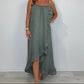 💖LAST DAY SALE 50% OFF💖Women's Spaghetti Strap Dress with Asymmetrical Hem