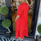 💖LAST DAY SALE 50% OFF💖Women's Elegant V-Neck Puff Sleeve Tiered Dress