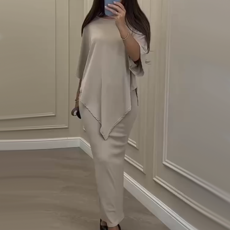💖LAST DAY SALE 50% OFF💖Women's Casual Loose Fit Top & Skirt Two-Piece Set