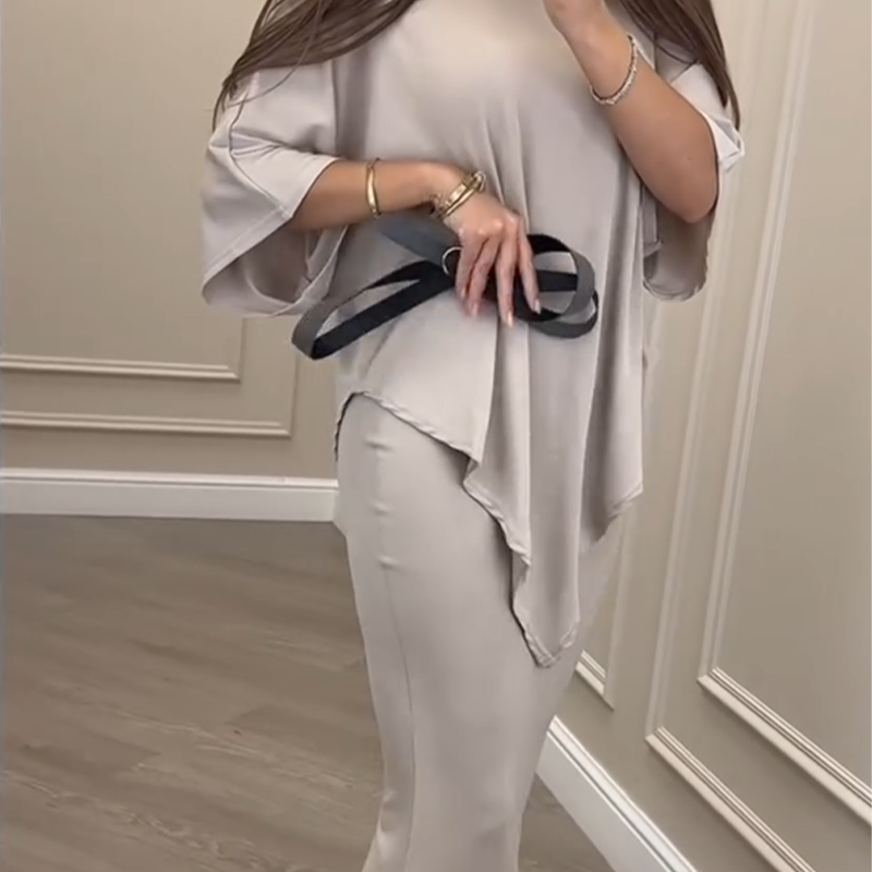💖LAST DAY SALE 50% OFF💖Women's Casual Loose Fit Top & Skirt Two-Piece Set
