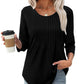 💖LAST DAY SALE 50% OFF💖Ruffled Round Neck Loose Fit Thin T-Shirt