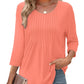 💖LAST DAY SALE 50% OFF💖Ruffled Round Neck Loose Fit Thin T-Shirt