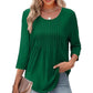 💖LAST DAY SALE 50% OFF💖Ruffled Round Neck Loose Fit Thin T-Shirt