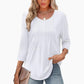 💖LAST DAY SALE 50% OFF💖Ruffled Round Neck Loose Fit Thin T-Shirt