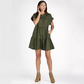 💖LAST DAY SALE 50% OFF💖Women’s Lapel Short Sleeve Pleated Button-Down Dress