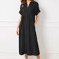 🎉This week's Special Sales - 50% OFF✨Striped Lapel Button Down Shirt Dress | With Functional Pockets