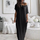 🔥🔥Last Day Special Discount💃Women's Summer Casual Loose Solid Color Short-Sleeve Long Dress