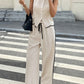 🔥Hot Sale 50% Off🔥Women's Contrast Binding Sleeveless Tank & Drawstring Waist Pants Two-piece Set