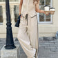 🔥Hot Sale 50% Off🔥Women's Contrast Binding Sleeveless Tank & Drawstring Waist Pants Two-piece Set