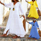 Women’s Loose V- Neck Maxi Dress