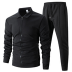 🔥Letzter Tag 50% Rabatt🎁Herren stilvolles 2-teiliges Set: Jacke mit Hemdkragen und Jogginghose