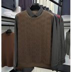 Herren lässiges Langarm-Oberteil in Layering-Optik