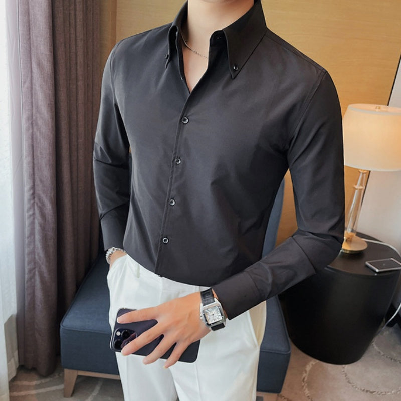 Klassisches Slim Fit Langarmhemd für Herren