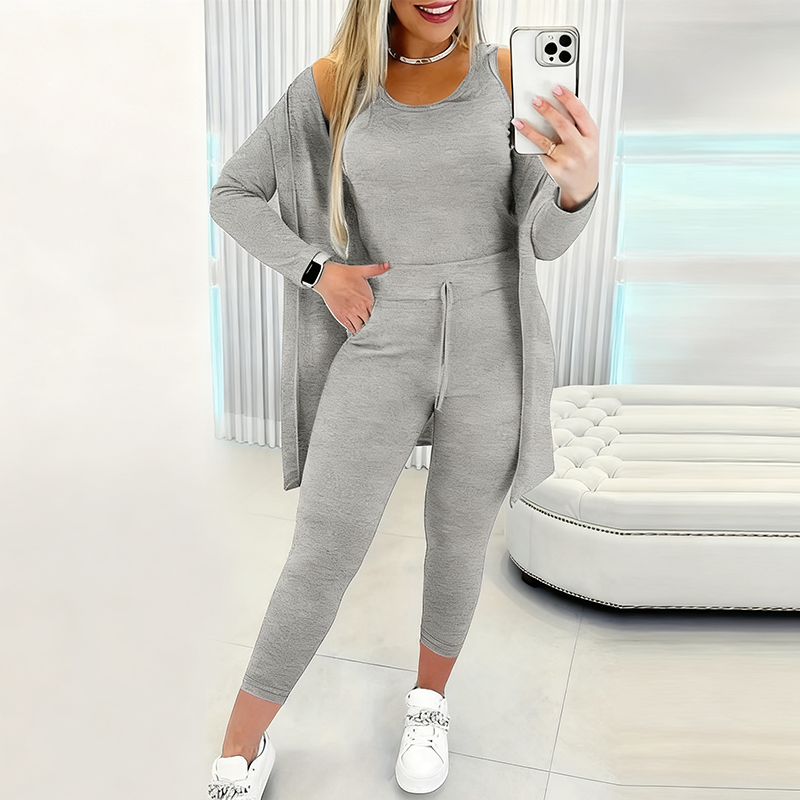 💜 LETZTER TAG DER AKTION – 50 % RABATT 💜Damen lässiges und stilvolles 3-teiliges Set