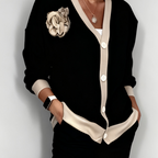 🔥Zeitlich begrenztes Angebot – 2-teiliges Set aus lässigem Damen-Oberteil mit V-Ausschnitt und Hose mit hoher Taille